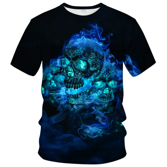 WHNBCW Novelty Cool Skull T-shirt Funny Fashion Graphic Tee Shirt