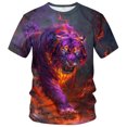 thumbnail image 1 of WHNBCW Novelty Fun Tiger T-shirt Funny Animal Graphic Tee Shirt Men, 1 of 7