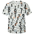 thumbnail image 1 of WHNBCW Novelty Men's Letters Printed T-Shirt Funny Graffiti Graphic Tee Shirt, 1 of 7
