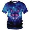 thumbnail image 1 of WHNBCW Novelty Men's Wolf T-shirt Funny Animal Graphic Tee Shirt, 1 of 7