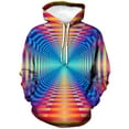 thumbnail image 1 of WHNBCW Novelty Optical Illusion Hoodie Funny Psychedelic Graphic Sweatshirt, 1 of 7