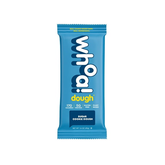 WHOA DOUGH Edible Cookie Dough Bars Sugar 10 Bars, Plant Based, Gluten Free, Vegan, Non GMO, Healthy Alternative, Real Ingredients, Healthy Snacks For Kids And Adults