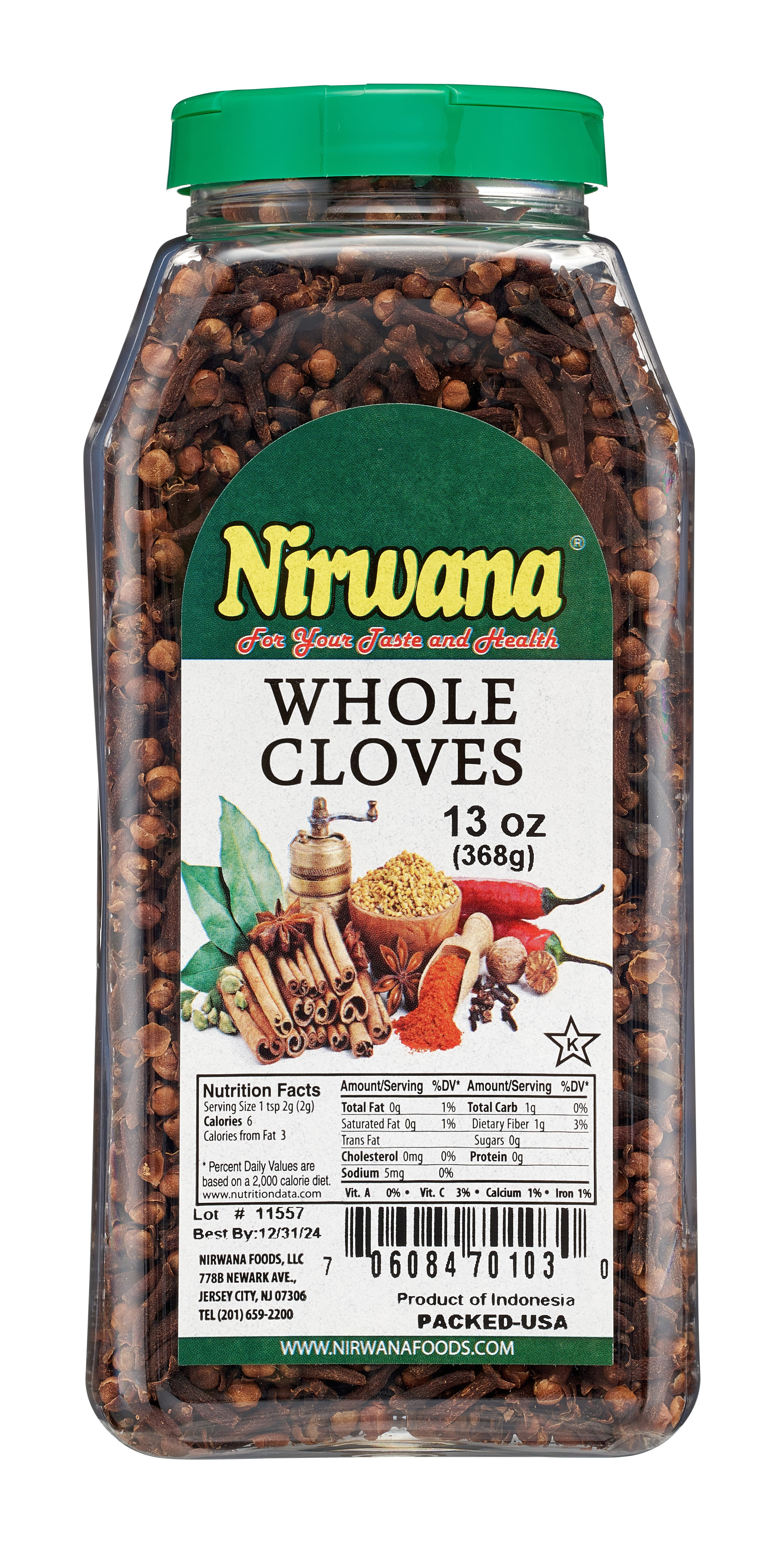 WHOLE CLOVES 13 OZ JAR BY NIRWANA