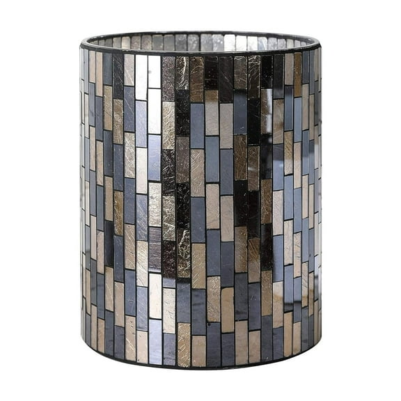 WHOLE HOUSEWARES | Bathroom Wastebasket | Mosaic Glass Decoration | Bathroom Dcor