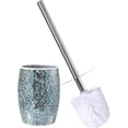 WHOLE HOUSEWARES Navy Blue Bathroom Toilet Brush Set - Bowl Cleaner ...