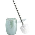 thumbnail image 1 of WHOLE HOUSEWARES Modern Toilet Brush Set, Turquoise (1 Glass Mosaic Bathroom Accessory), 1 of 7