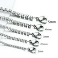 thumbnail image 1 of WHOLESALE 2-5mm Woman Man 316L Stainless Steel Square Rolo Box Chain 16-36'', 1 of 2