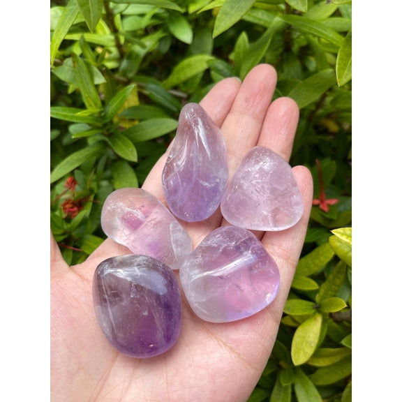 WHOLESALE Amethyst Pebble, Large Amethyst Tumbled Stone, Natural Polished Amethyst Crystals (Amethyst, 3 Pounds)