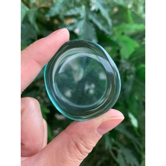 WHOLESALE Aqua blue obsidian Smooth Stones, Worry Stone, Aqua blue obsidian Palm Stone, Smooth Aqua blue obsidian Gemstone, Pocket Stone (5 Stones)