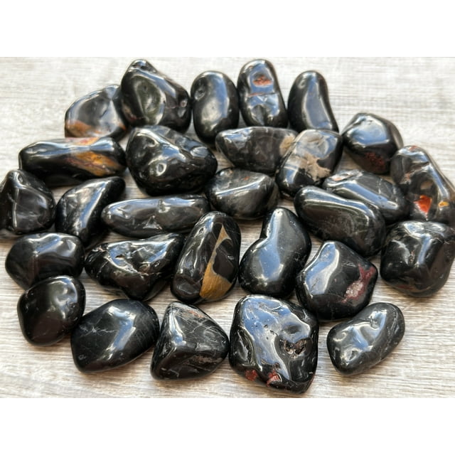WHOLESALE Black Onyx Pebble, Large Black Onyx Tumbled Stone, Natural Polished Black Onyx Crystals, (Black Onyx, 5 Pounds