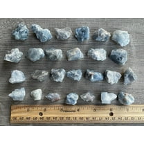 WHOLESALE Calcite Blue Rough Natural Stones Small, Raw Calcite Crystals (Blue Calcite, 0.25 Pound)