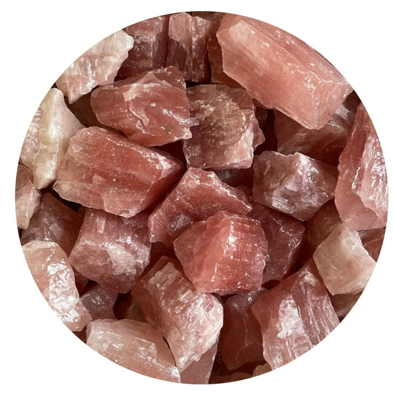WHOLESALE Calcite Rough Natural Stones, Raw Calcite Crystals (Strawberry Calcite, 10 Pounds)