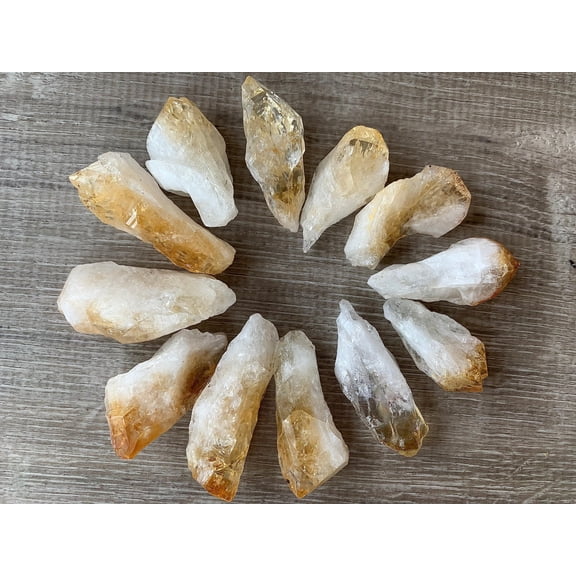 WHOLESALE Citrine Points, Natural Citrine Points, Citrine Points Healing Crystals (Citrine Points, 0.25 Pound)