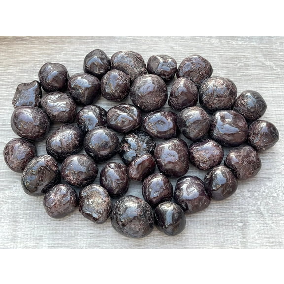 WHOLESALE Garnet Pebble, Large Garnet Tumbled Stone, Natural Polished Garnet Crystals (Garnet, 5 Pounds