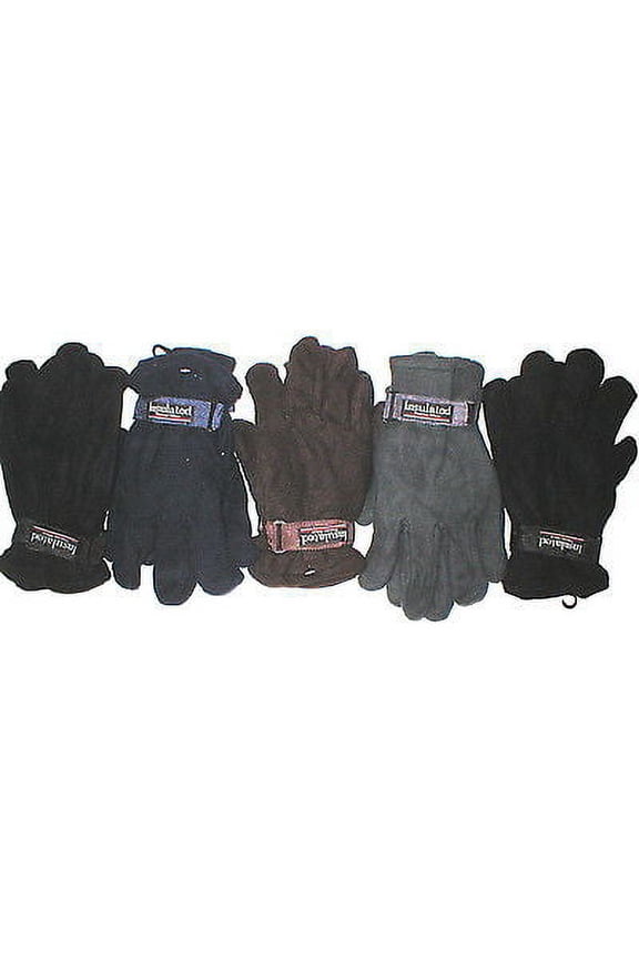 WHOLESALE LOT 24 PAIR MENS MALE POLAR FLEECE WINTER GLOVES RESELL - CHARITY GIFT