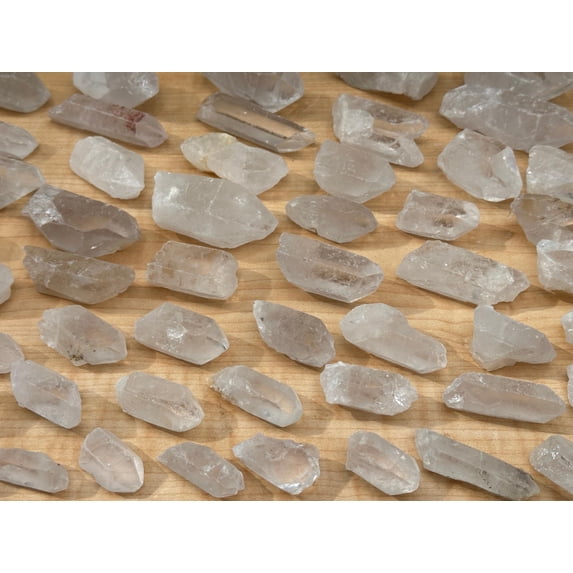 WHOLESALE Natural Clear Quartz Crystal Points, Raw Clear Quartz Points, Clear Quartz Points Healing Crystals (0.5 Pound)