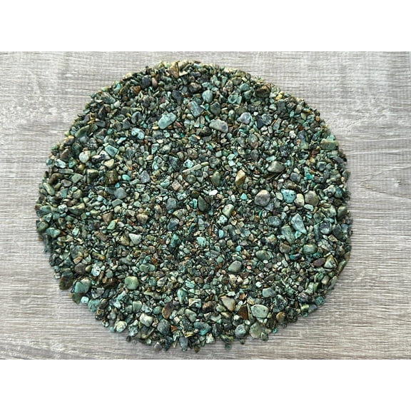WHOLESALE Natural Semi Tumbled African Turquoise Gemstone Chips, Crushed Mini Crystals, Undrilled (African Turquoise, 0.5 Pound)