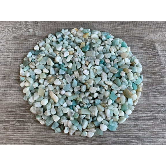WHOLESALE Natural Semi Tumbled Amazonite Gemstone Chips ( 2 oz / 1/8 lb )