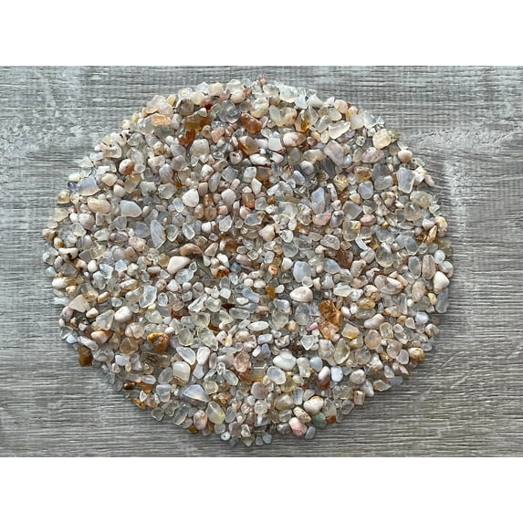 WHOLESALE Natural Semi Tumbled Cherry Blossom Gemstone Chips, Cherry Blossom (Cherry Blossom, 0.25 Pound)