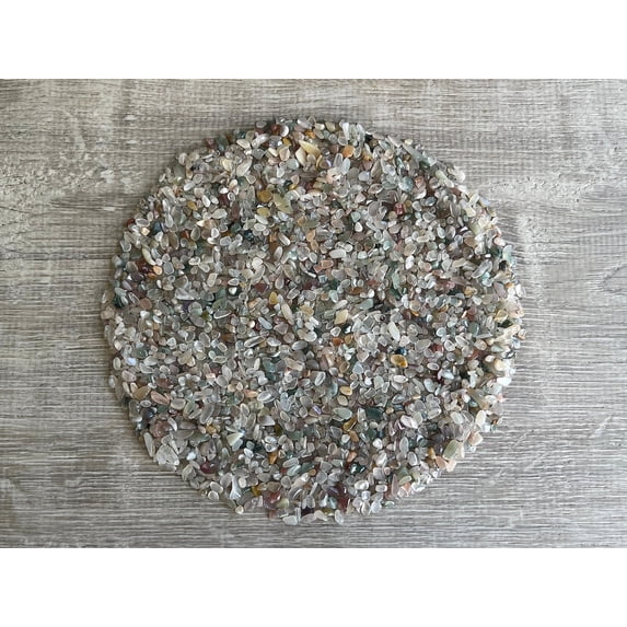 WHOLESALE Natural Semi Tumbled Mixed Agate Gemstone Chips, Mixed Agate Crushed Mini Crystals, Undrilled (Mixed Agate, 1 Pound)