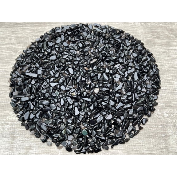 WHOLESALE Natural Semi Tumbled Rainbow Obsidian Gemstone Chips, Crushed Mini Crystals, Undrilled (Rainbow Obsidian, 1 Pound)