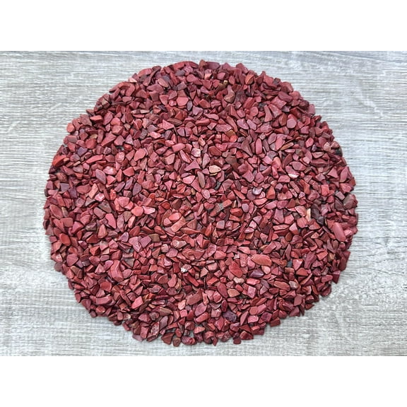 WHOLESALE Natural Semi Tumbled Red Jasper Gemstone Chips, Crushed Mini Crystals, Undrilled (Red Jasper, 0.5 Pound)