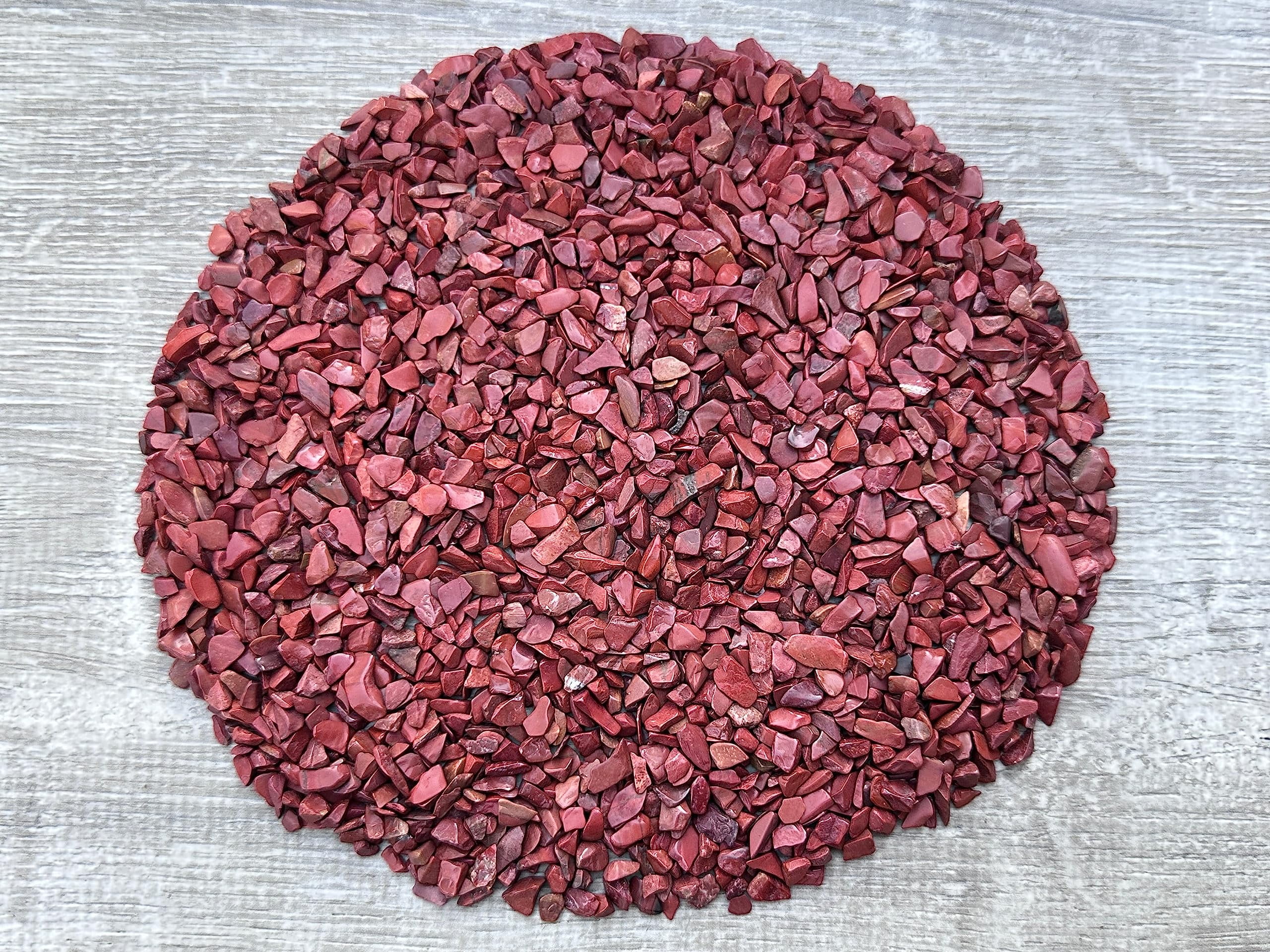 WHOLESALE Natural Semi Tumbled Red Jasper Gemstone Chips, Crushed Mini Crystals, Undrilled (Red Jasper, 10 Pounds)