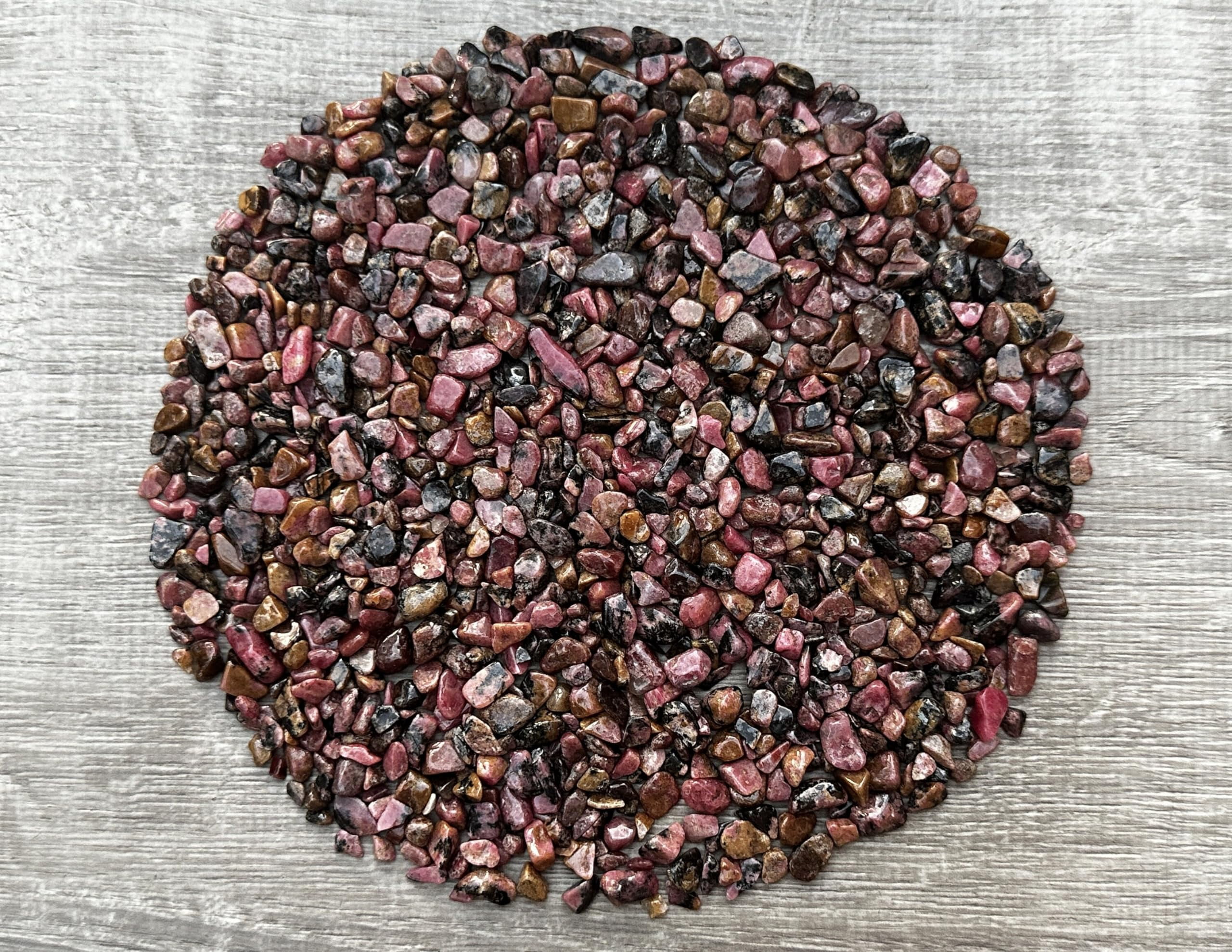 WHOLESALE Natural Semi Tumbled Rhodonite Gemstone Chips, Crushed Mini ...