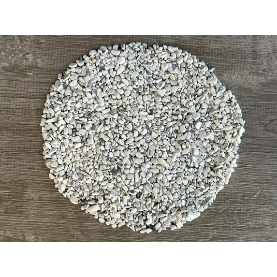 WHOLESALE Natural Semi Tumbled White Howlite Gemstone Chips, Crushed Mini Crystals, Undrilled (White Howlite, 5 Pounds)