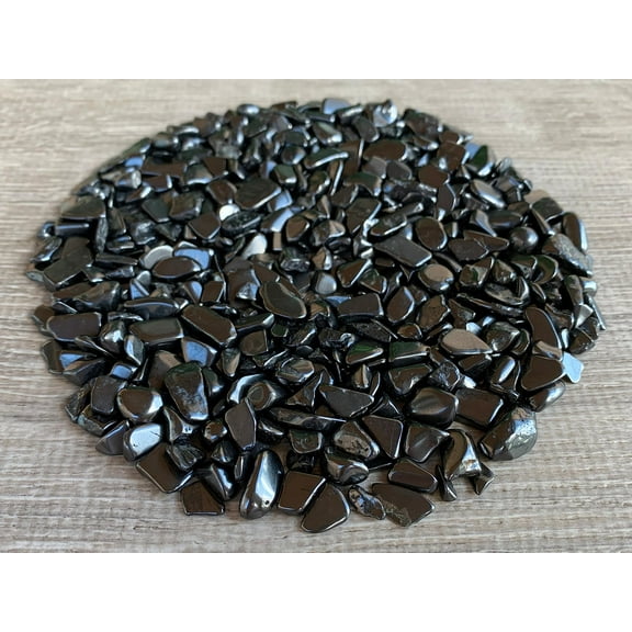 WHOLESALE Natural Shungite Semi Tumbled Gemstone Chips ( 2 oz / 0.125 lb )