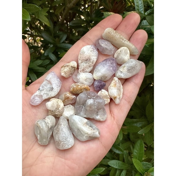 WHOLESALE Natural Spirit Quartz Semi Tumbled Gemstone Chips ( 2 oz / 0.125 lb )