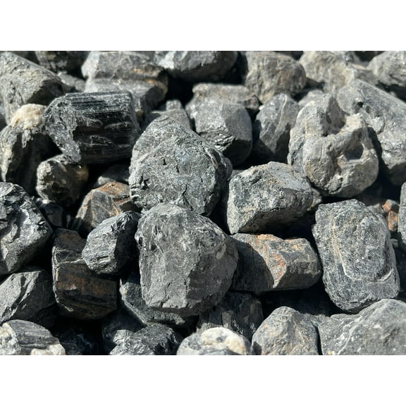Raw Black Tourmaline, Natural Black Tourmaline Stone, Black Tourmaline Rough, Healing Crystal (Black Tourmaline, 1 Pounds)