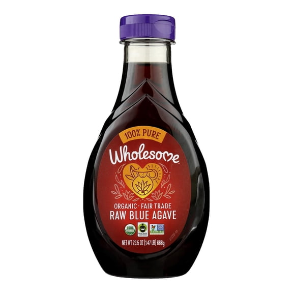 WHOLESOME - Organic Low Glycemic Blue Agave Sweetener - 23.5 Oz, Case of 6