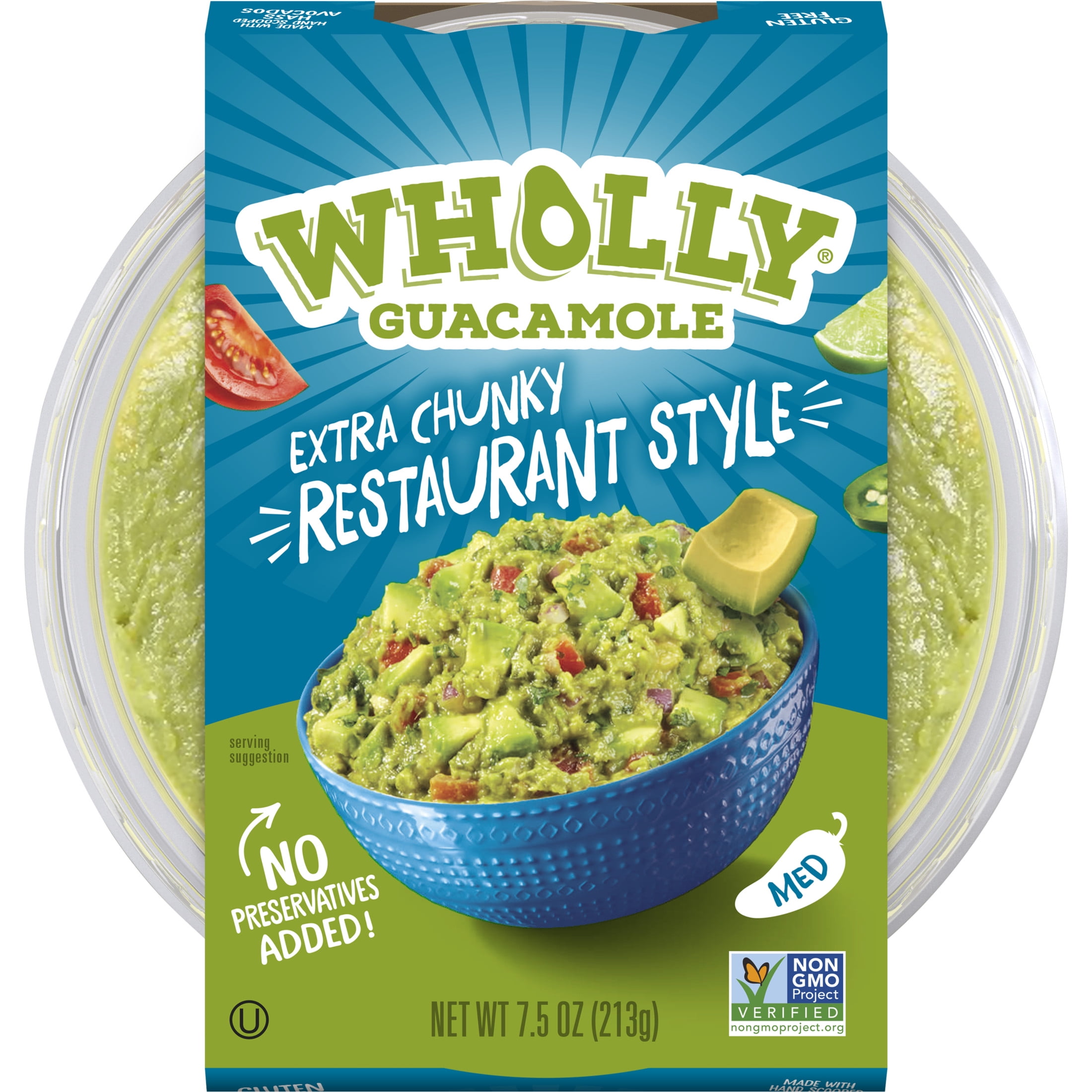 WHOLLY GUACAMOLE Restaurant Style Medium, 7.5 oz Plastic Bowl