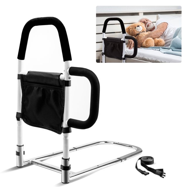 WHOMEC Bed Rails for Elderly Adults with Double Grab Bars & Fall
