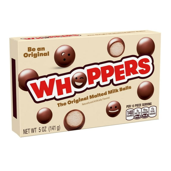 WHOPPERS Malted Milk Balls Candy Box - 5 oz - Pack of 2