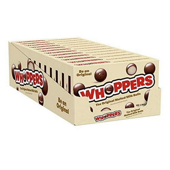 WHOPPERS Chocolate Malted Milk Balls Candy, 5 Ounce (Pack of 12)