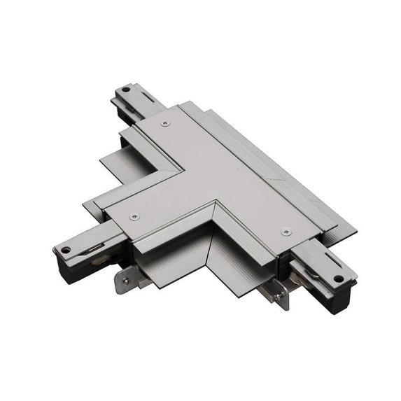 WHRTC-RTL-PT-WAC Lighting-Accessory-W Track Right Flangless Recessed T Connecter-7.13 Inches Wide by 1.7 Inches High-Platinum Finish