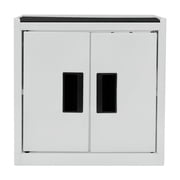 Hyper Tough Mini Tool Cabinet, 11.6-inch White Steel Storage with Double Doors & Top Mat