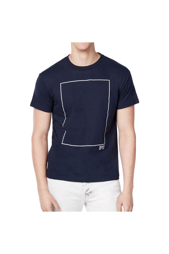 Mens Square Graphic T-Shirt, Blue, X-Large