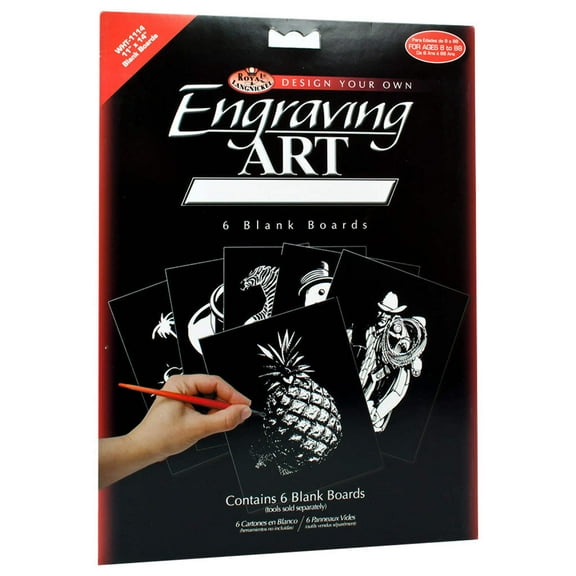 Royal & Langnickel Engraving Art™ 6pc White Foil Blank Boards