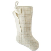White Tweed Christmas Stocking, 19, by Holiday Time