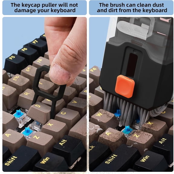 WHUIJU-Keyboard Cleaner & Laptop Cleaning Kit, All-in-1 for Computer PC, Black