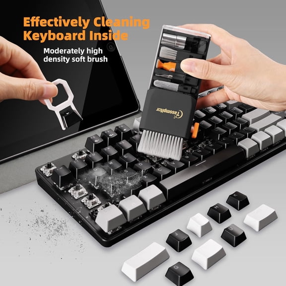 WHUIJU-Keyboard Cleaning Kit, All-in-One Laptop & Computer Screen Cleaner, Black