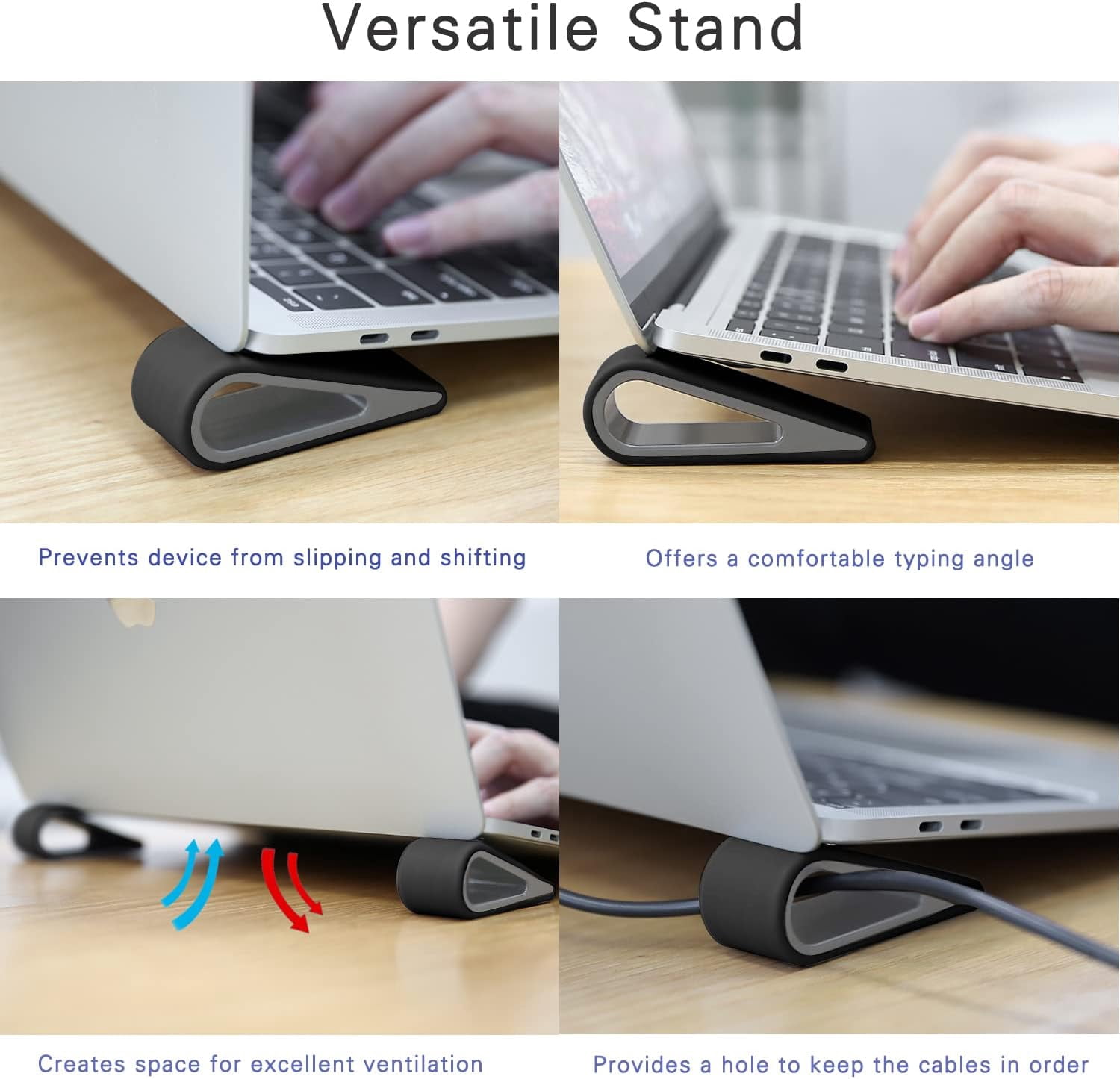 WHUIJU-Laptop/Computer Keyboard Stands, [4 Pack] Tilting Wedge Riser ...