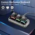 Programable Keyboard All Key Programable WHUIJU-Mini 3-Key Cut Copy Paste Keyboard Programmable Keypads with LED ...