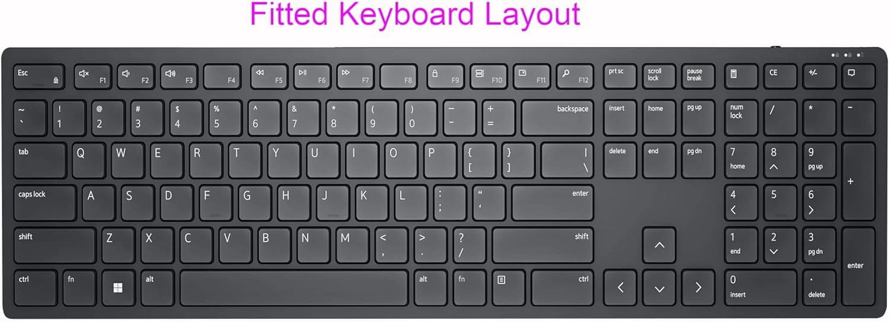 WHUIJU-Silicone Keyboard Cover Skin Compatible for Dell Pro KM5221W ...