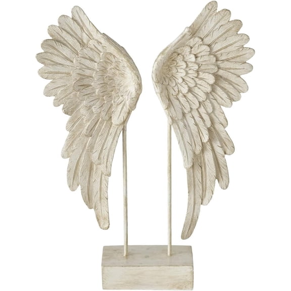 WHW Angel Wings Decorative Figurine, 15 Inches Tall, Polyresin
