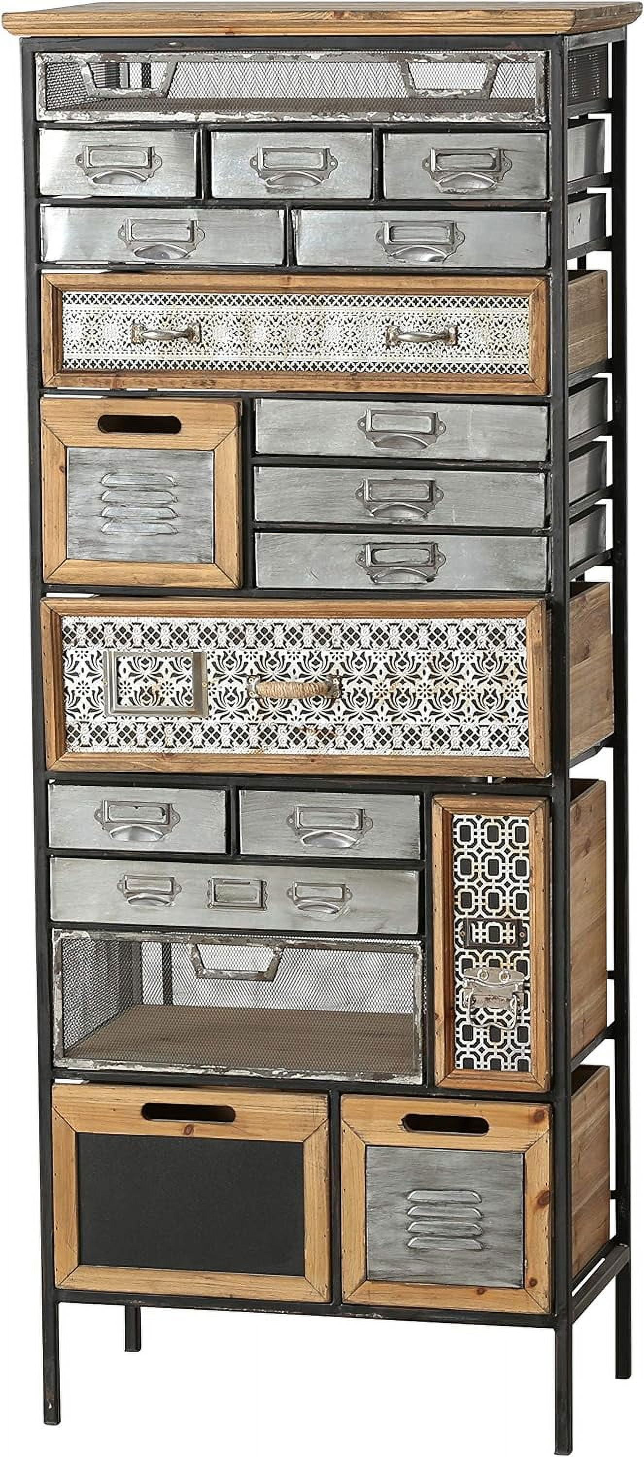 WHW Industrial Chic Dresser, 19 Drawers and Utility Bins