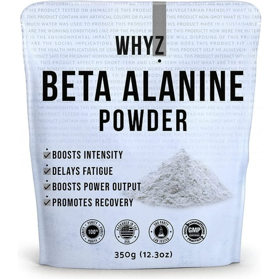 WHYZ Beta Alanine Powder, Promotes Recovery, 350g, 467 Servings